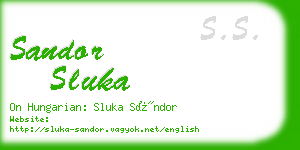 sandor sluka business card